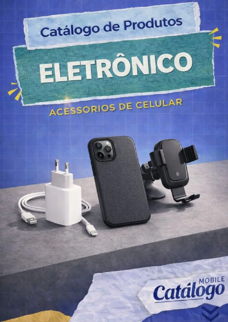 Exemplo de capa para catálogo de eletrônicos
