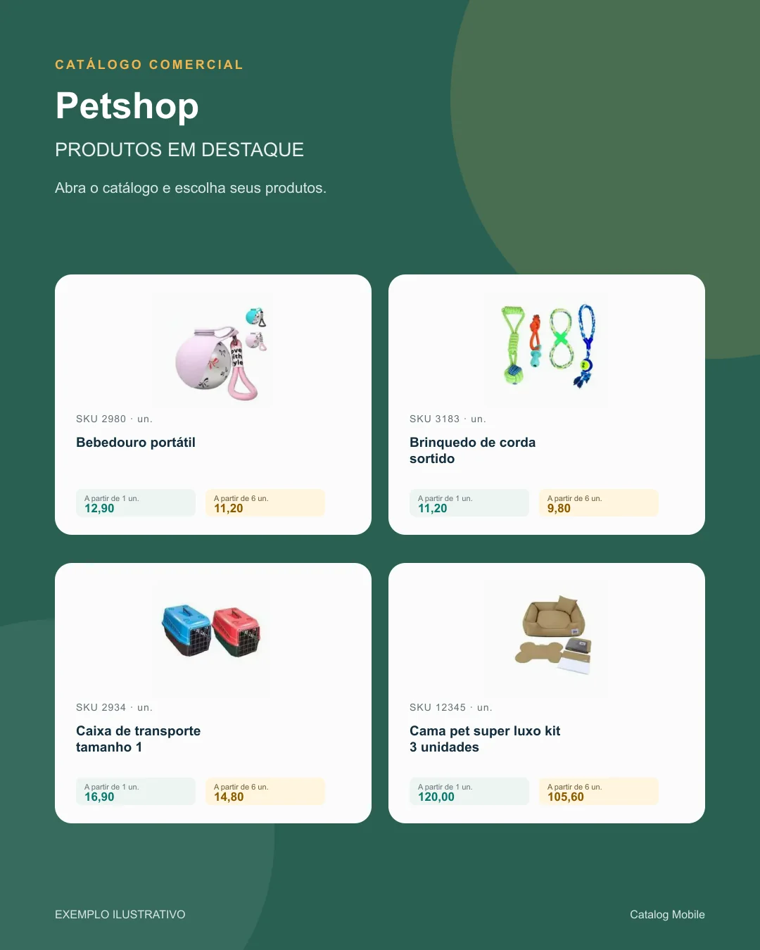 Exemplo de imagem de divulgação: Petshop